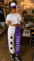 **PRE-ORDER** Pirates Split Sweatpants PURPLE/GREY