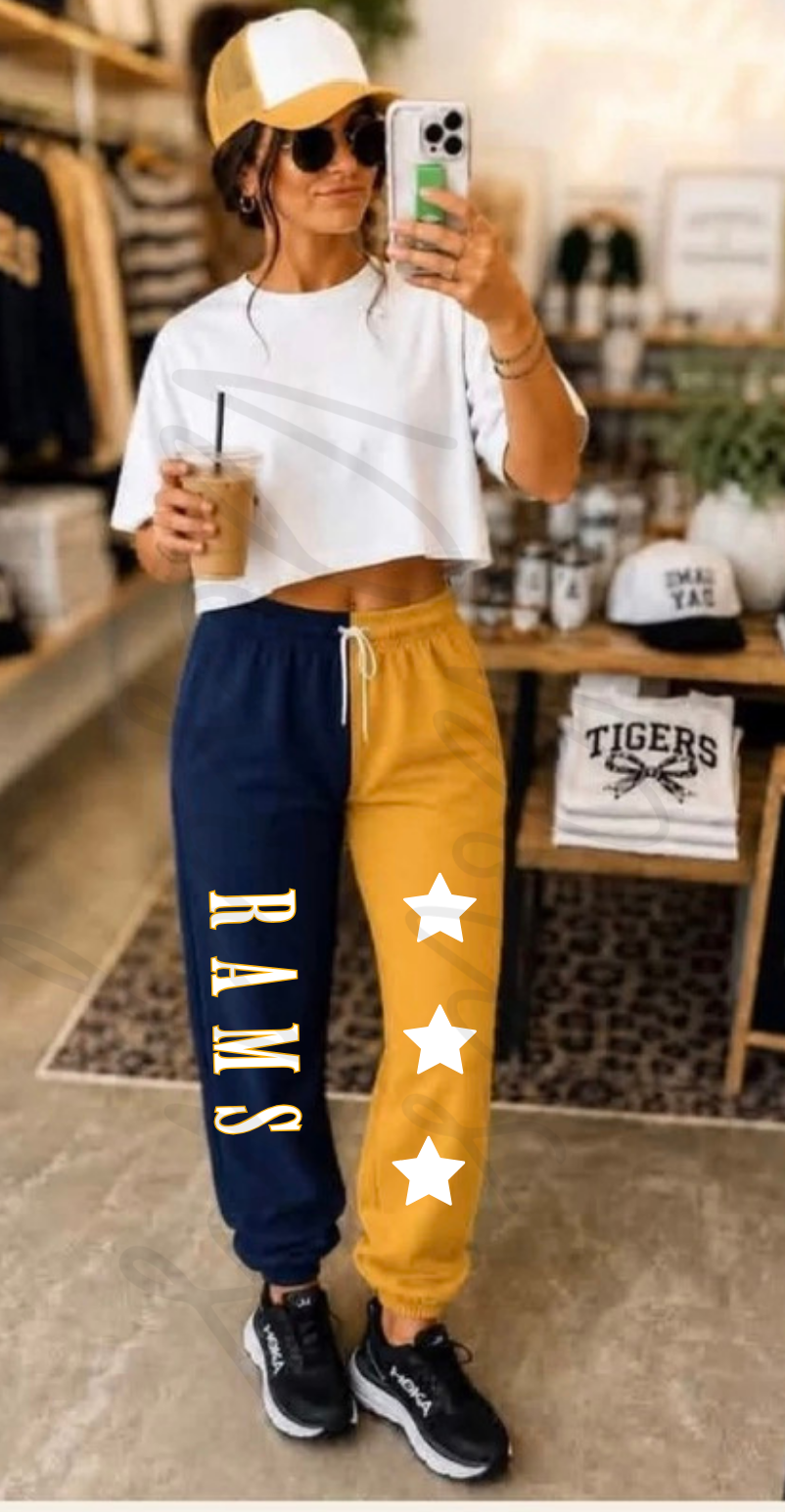 **PRE-ORDER** Rams Split Sweatpants NAVY/GOLD