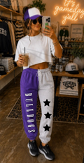**PRE-ORDER** Pirates Split Sweatpants PURPLE/GREY