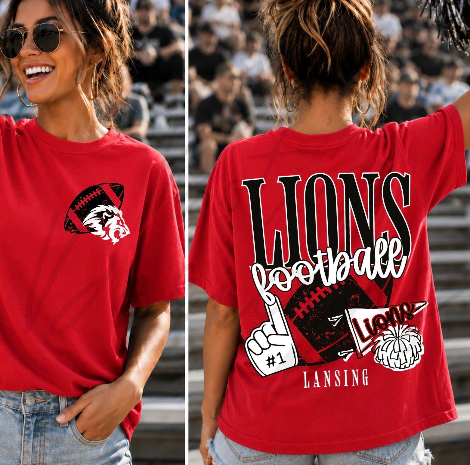 Lions Football Varsity with Pocket Design