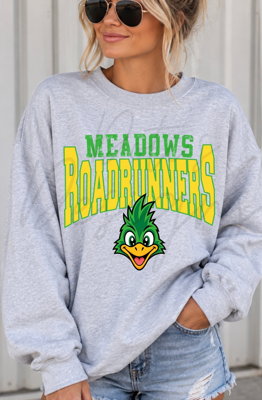 Meadows Roadrunners - Retro School Mascot