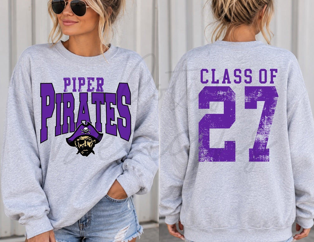 Piper Pirates - Retro School Mascot