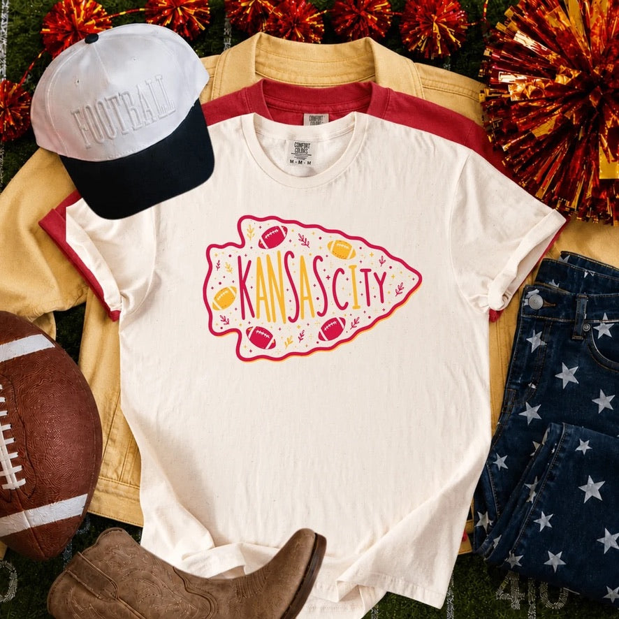 Kansas City Arrowhead on Ivory