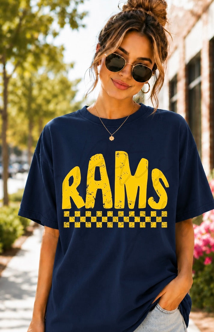 Rams Checkered Mascot