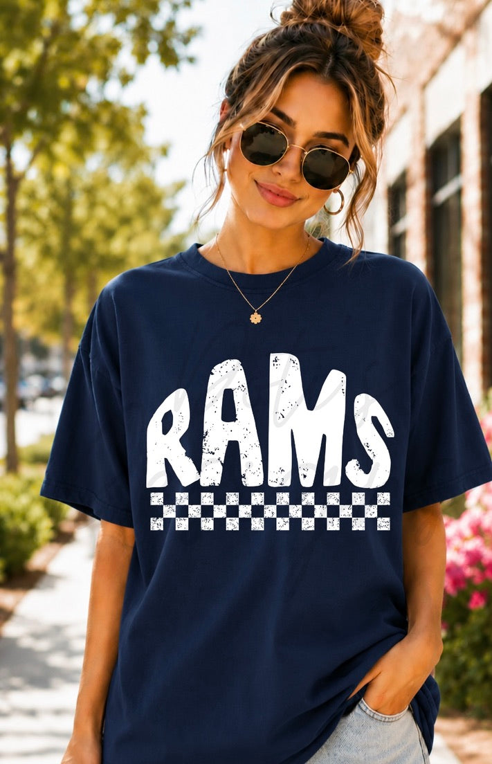 Rams Checkered Mascot