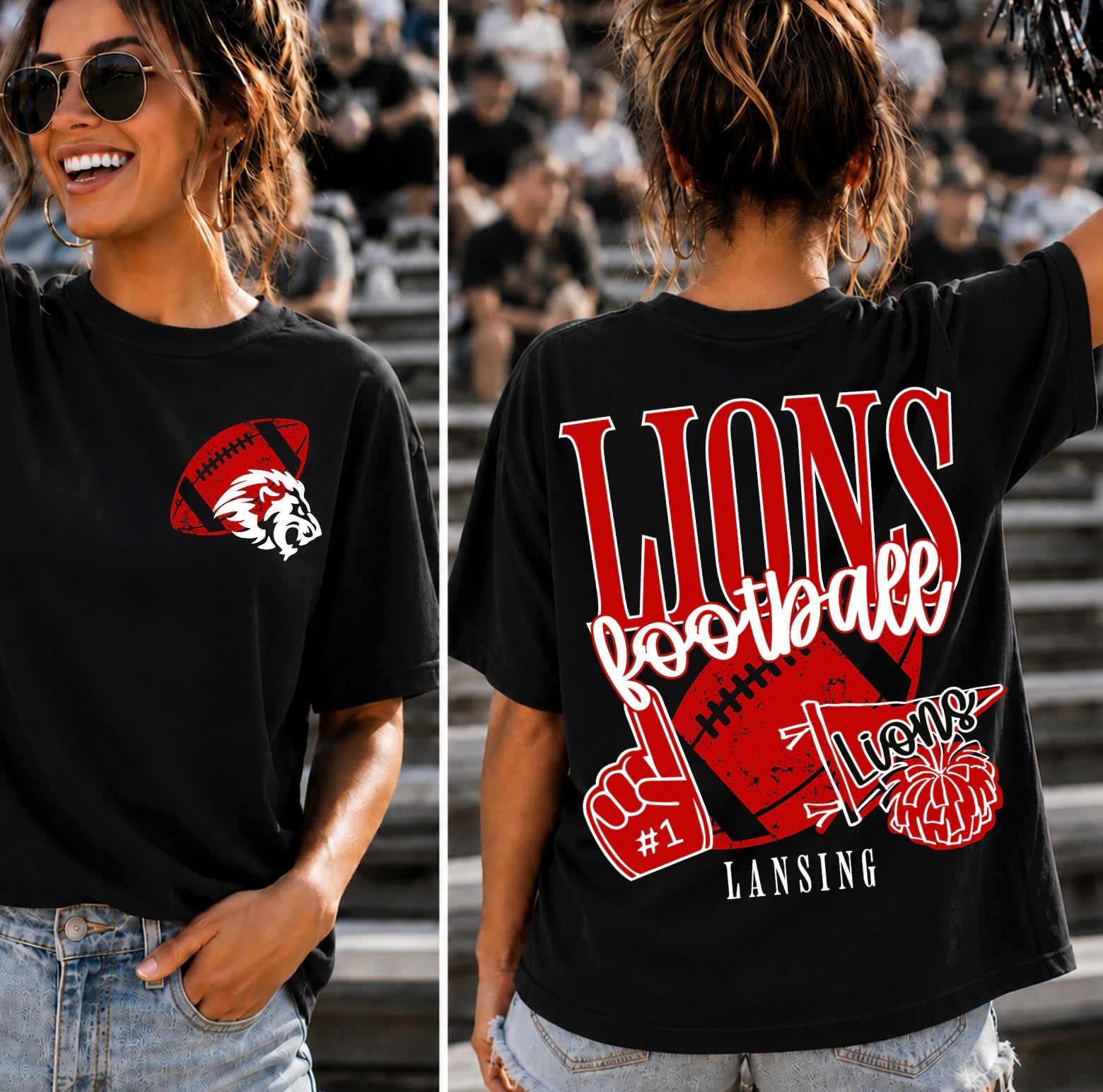 Lions Football Varsity with Pocket Design