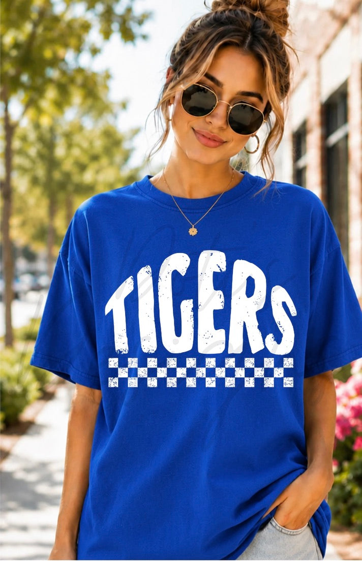 Tigers Checkered Mascot