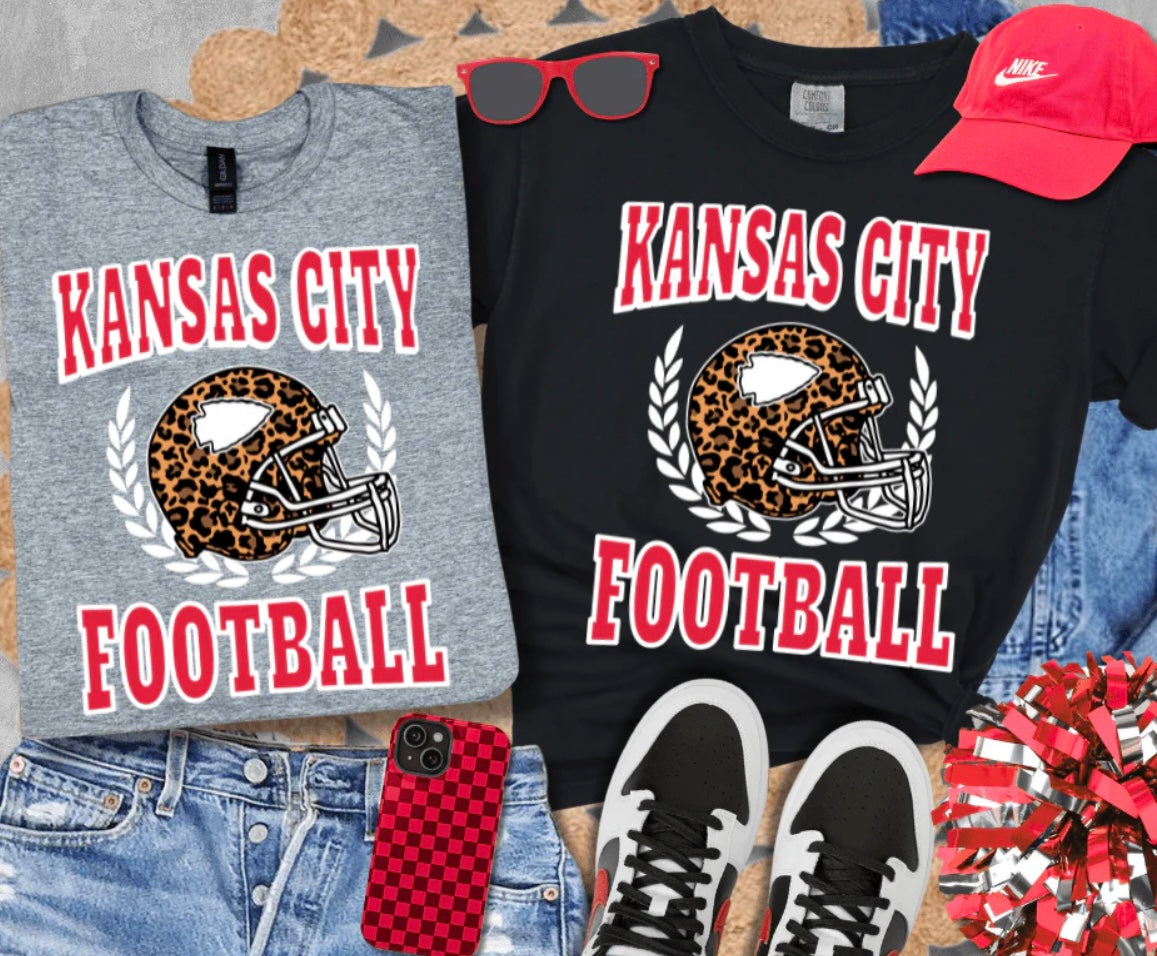 KC Football Leopard Helmet