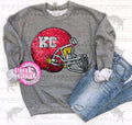 KC Football Leopard Helmet Sequins