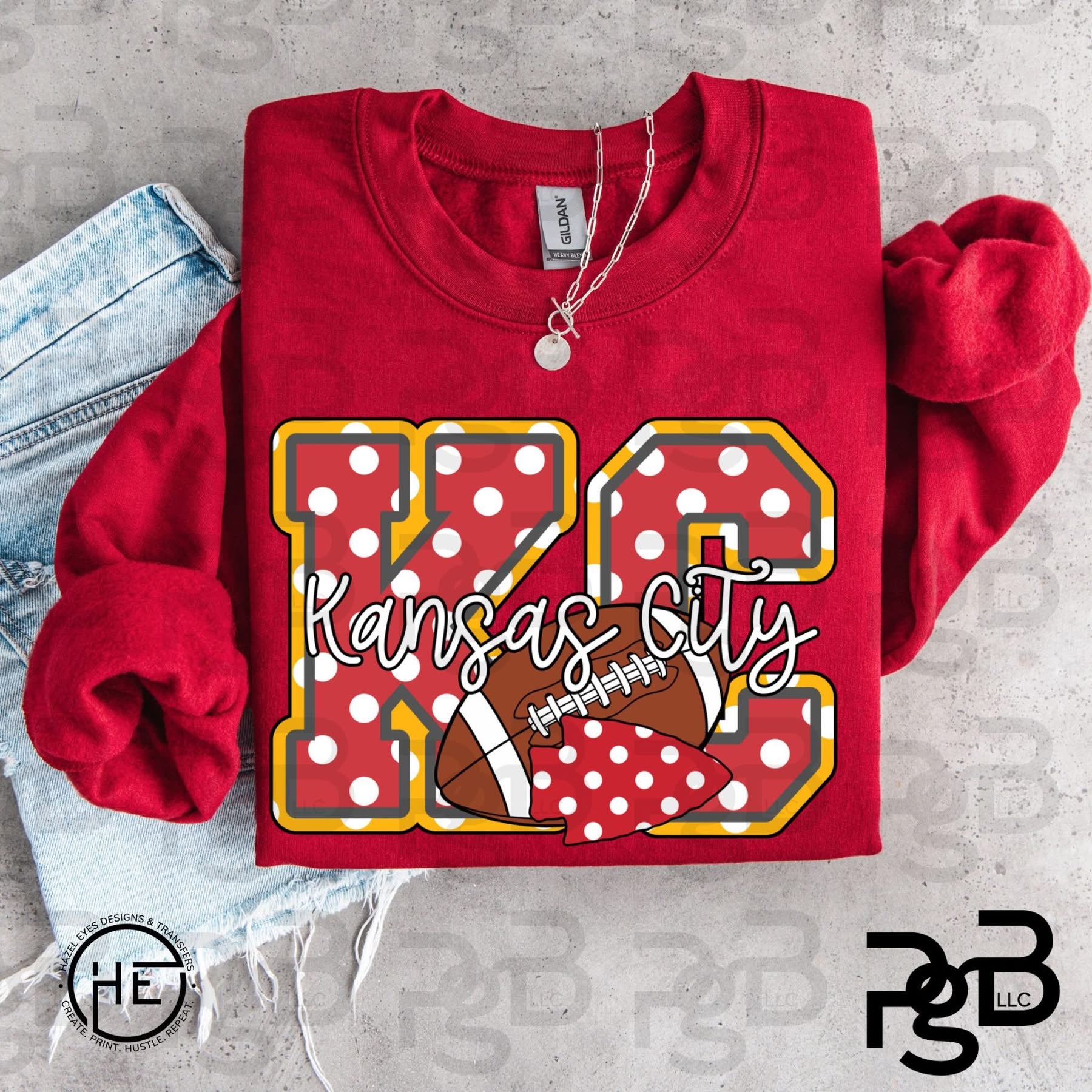 KC Football Polka Dots