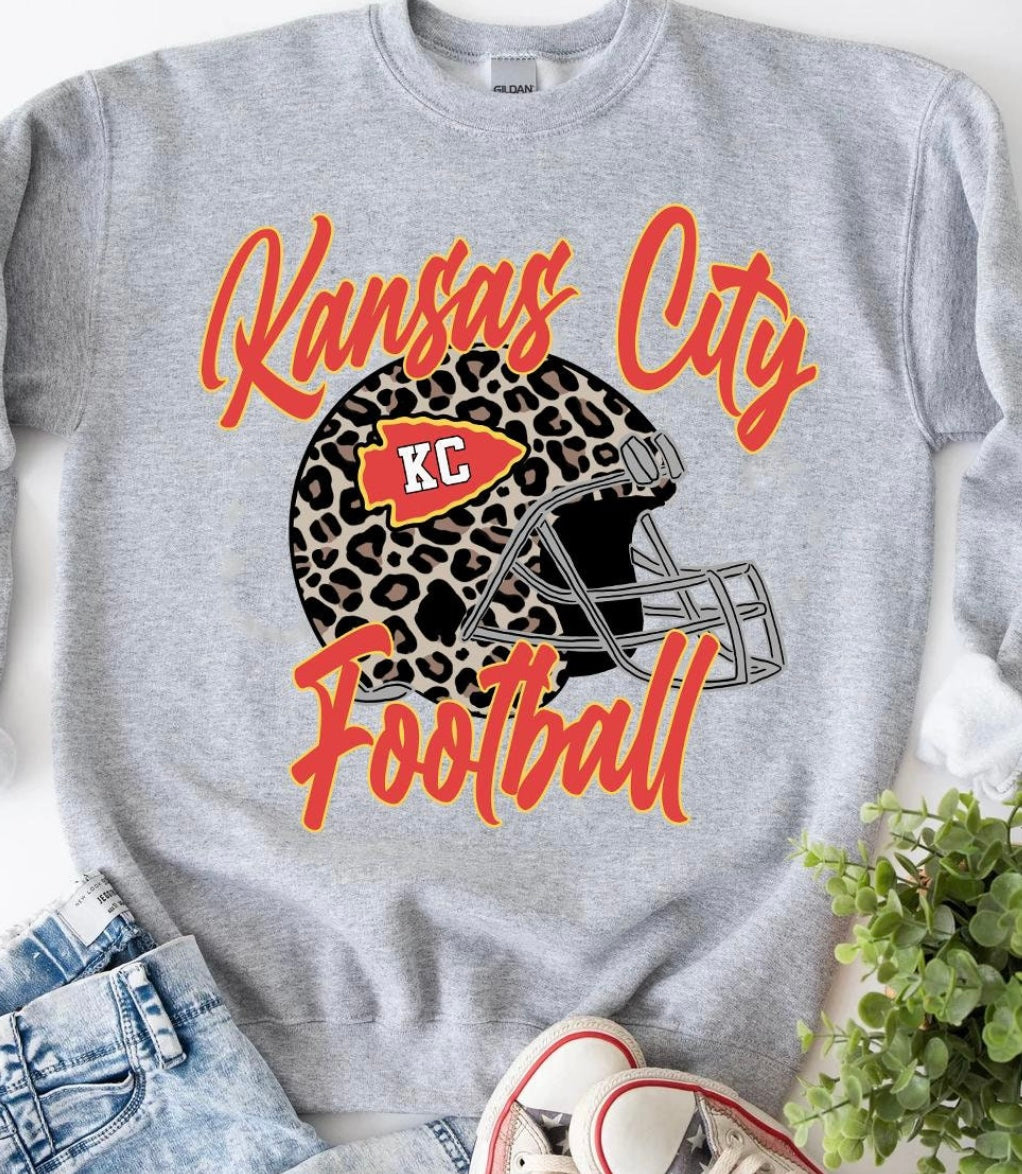 Kansas City Football Leopard Helmet