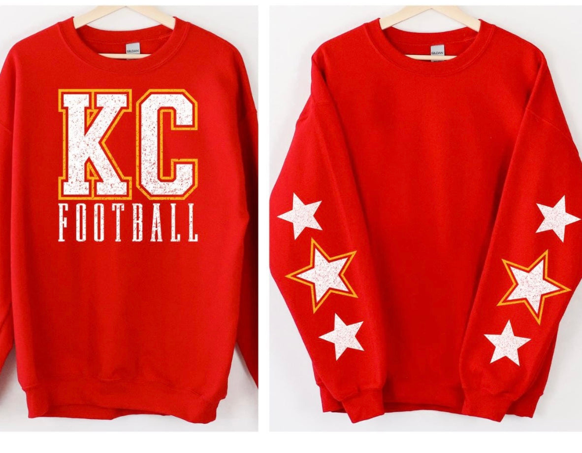 Kansas City Football with Star Sleeve Designs