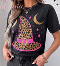 Pink and Leopard Witch Hat