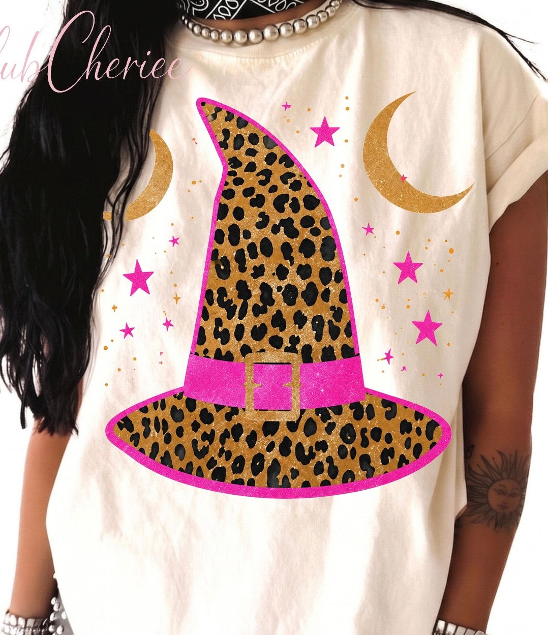 Pink and Leopard Witch Hat