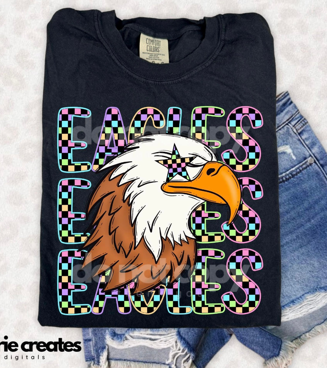 Colorful Checkered Eagle