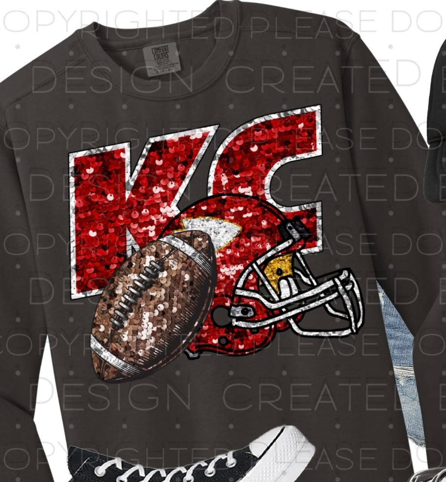 KC Football Sequins