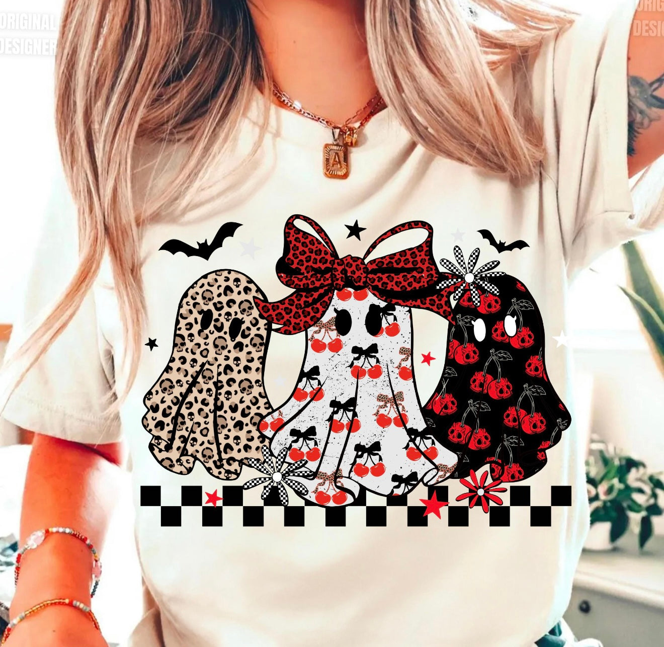 Cherry/Check Ghosts Red