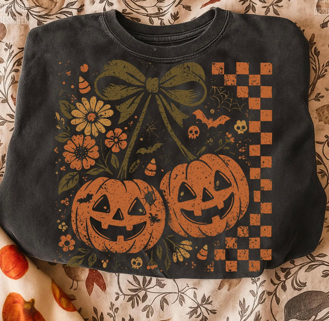 Cherry Jack-O-Lantern Checks