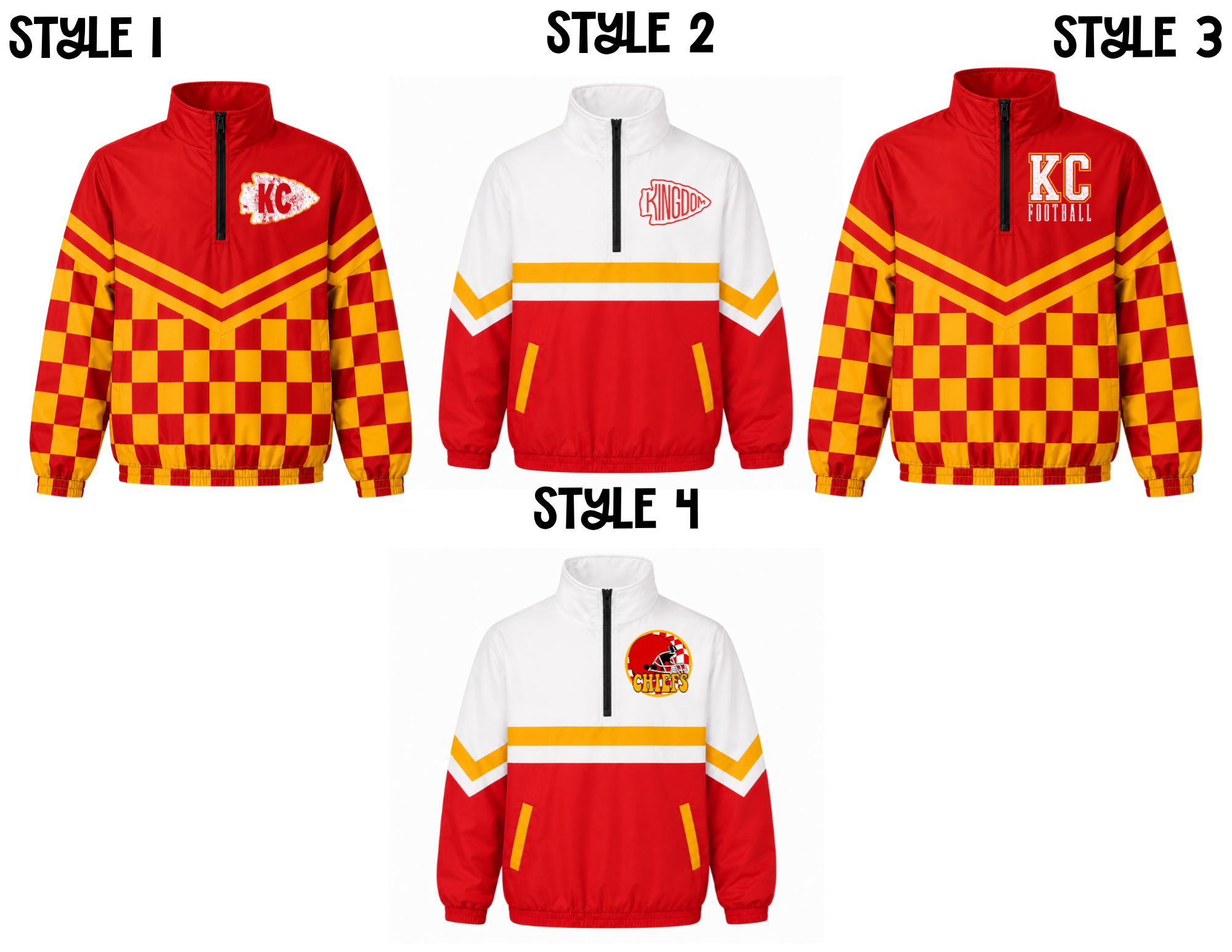KC Football Quarter Zip Windbreaker PRE-ORDER