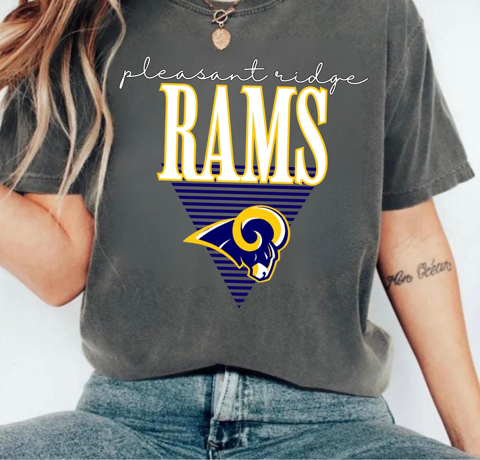 Pleasant Ridge Rams Retro Geometric